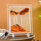 Dynamic 3D Glass Hourglass with Moving Sand Landscape
