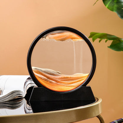 Dynamic 3D Glass Hourglass with Moving Sand Landscape